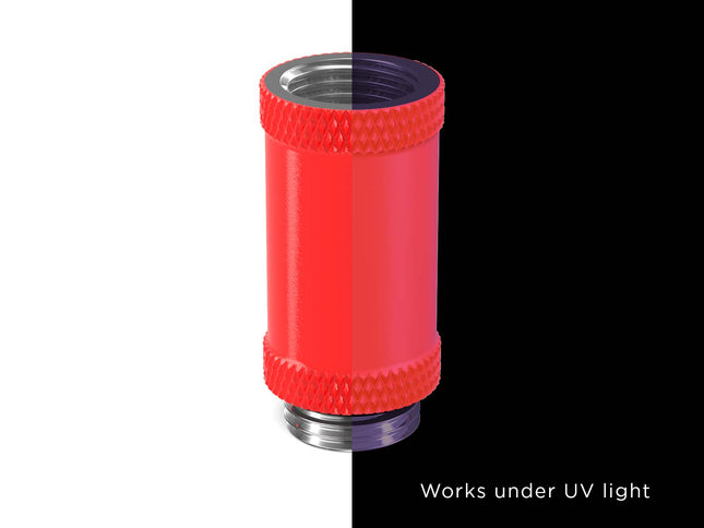 PrimoChill Male to Female G 1/4in. 30mm SX Extension Coupler - PrimoChill - KEEPING IT COOL UV Red