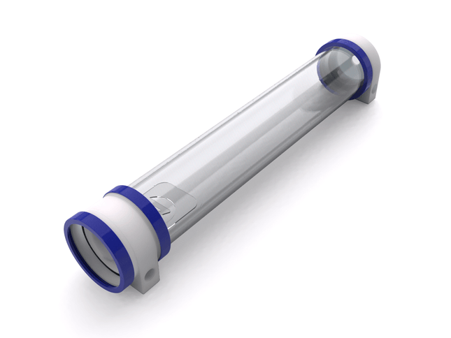 PrimoChill CTR Hard Mount Phase II High Flow D5 Enabled Reservoir - White POM - 360mm - PrimoChill - KEEPING IT COOL True Blue
