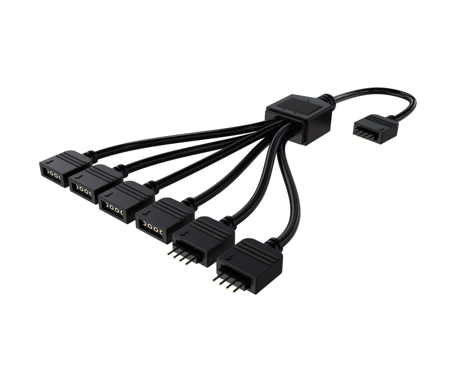 Bykski 5v / 12v Motherboard A-RGB / RGB Header 1x 6 Expansion Cable (B-1P6L-X) - PrimoChill - KEEPING IT COOL