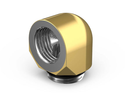 PrimoChill Male to Female G 1/4in. 90 Degree SX Elbow Fitting - PrimoChill - KEEPING IT COOL Candy Gold