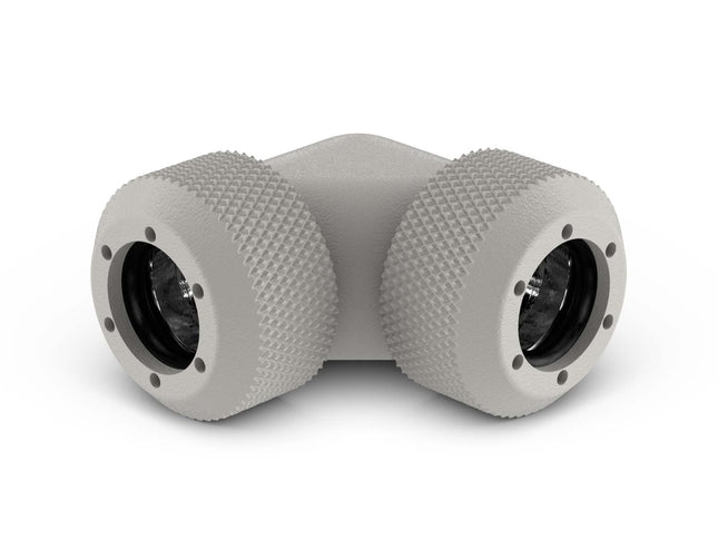 PrimoChill 1/2in. Rigid RevolverSX 90 Degree Fitting Set - PrimoChill - KEEPING IT COOL TX Matte Silver