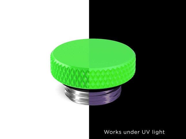 PrimoChill G 1/4in. SX Knurled Stop Fitting (No slot) - PrimoChill - KEEPING IT COOL UV Green