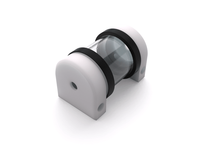 PrimoChill CTR Hard Mount Phase II Reservoir - White POM - 80mm - PrimoChill - KEEPING IT COOL TX Matte Black