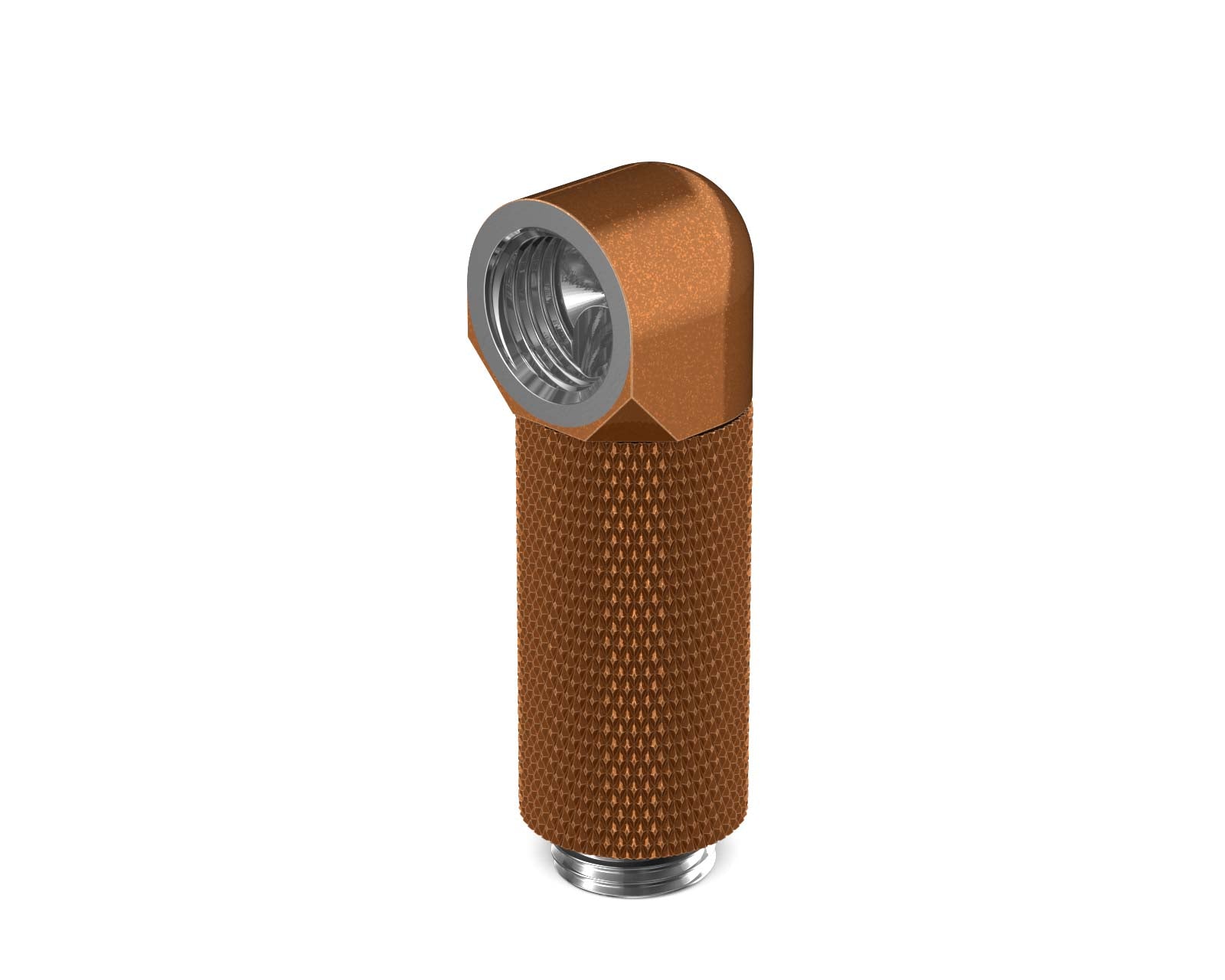 PrimoChill Male to Female G 1/4in. 90 Degree SX Rotary 35mm Extension Elbow Fitting - PrimoChill - KEEPING IT COOL Copper
