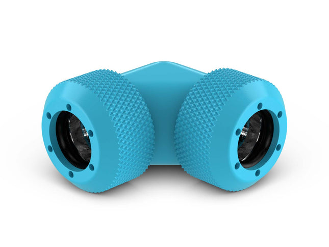 PrimoChill 1/2in. Rigid RevolverSX 90 Degree Fitting Set - PrimoChill - KEEPING IT COOL Sky Blue