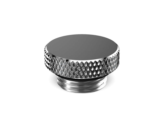 PrimoChill G 1/4in. SX Knurled Stop Fitting (No slot) - PrimoChill - KEEPING IT COOL Silver Nickel