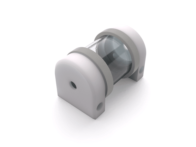 PrimoChill CTR Hard Mount Phase II Reservoir - White POM - 80mm - PrimoChill - KEEPING IT COOL TX Matte Silver