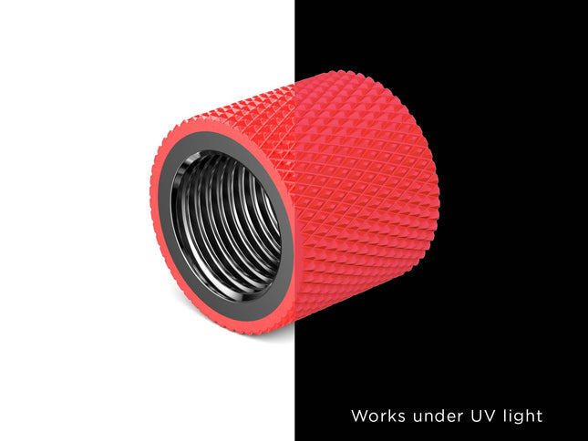 PrimoChill Dual Female G 1/4in. Straight SX Extension Coupler - PrimoChill - KEEPING IT COOL UV Red