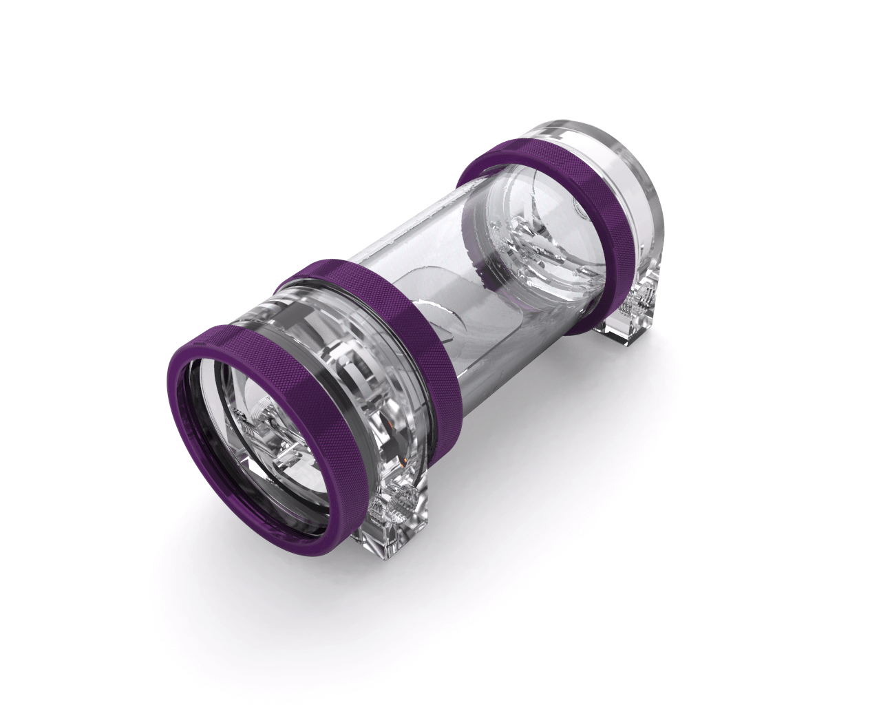 PrimoChill CTR Hard Mount Phase II High Flow D5 Enabled Reservoir - Clear PMMA - 120mm - PrimoChill - KEEPING IT COOL Candy Purple