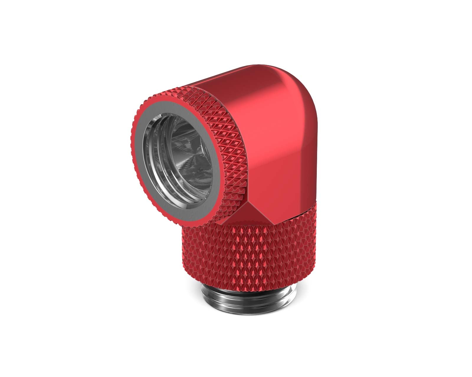 PrimoChill Male to Female G 1/4in. 90 Degree SX Dual Rotary Elbow Fitting - PrimoChill - KEEPING IT COOL Candy Red