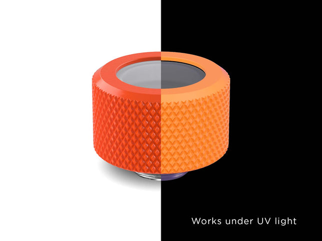 PrimoChill 16mm OD Rigid SX Fitting - PrimoChill - KEEPING IT COOL UV Orange