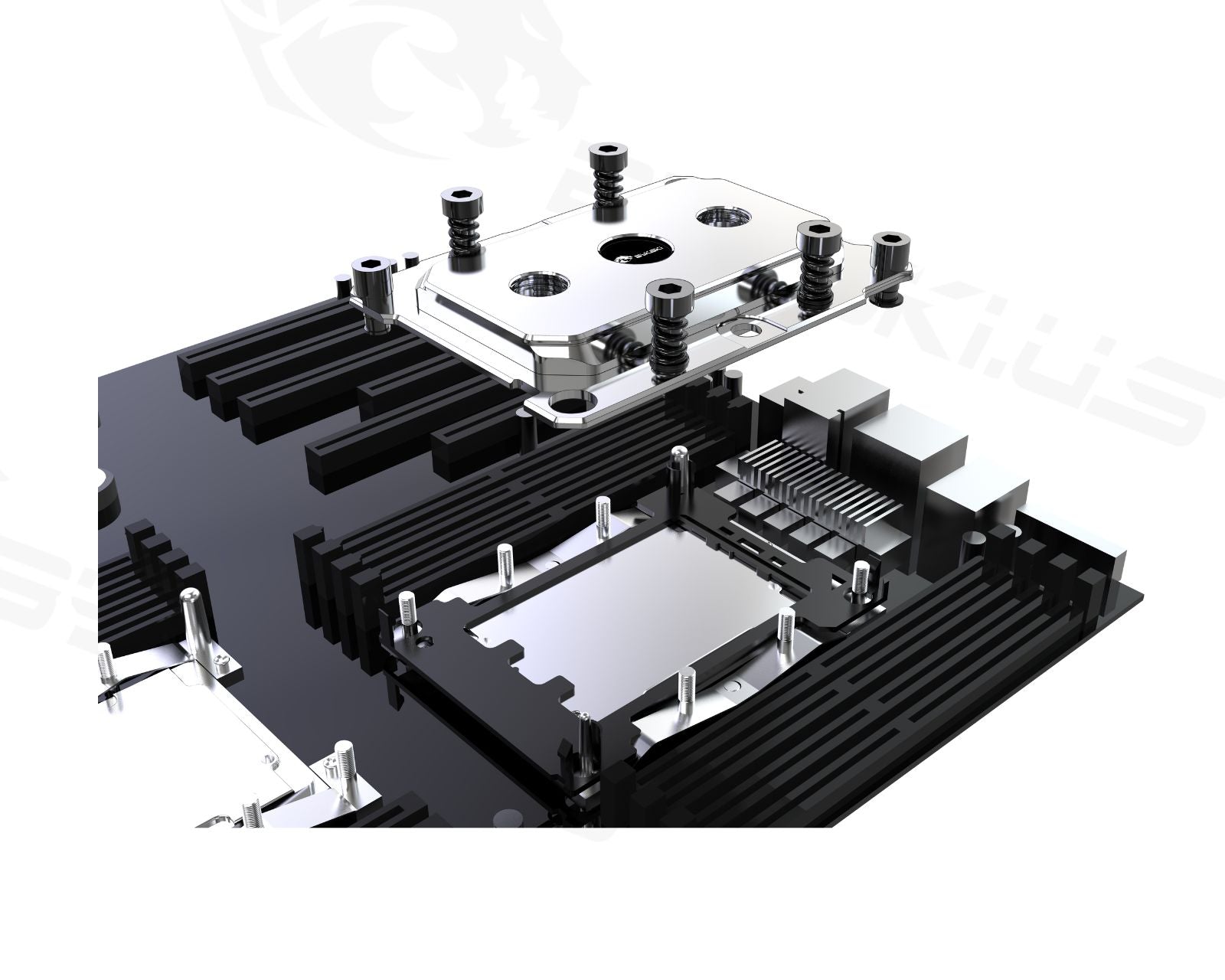 Bykski CPU-SR3647-X XEON CPU Water Cooling Block - Full Metal - Nickel Plated - Gray (LGA 3647)