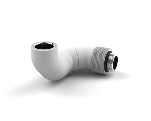 BSTOCK: PrimoChill Male to Female G 1/4 180 Degree Triple Rotary Elbow Fitting - Sky White - PrimoChill - KEEPING IT COOL