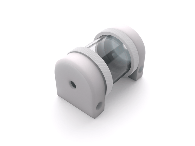 PrimoChill CTR Hard Mount Phase II Reservoir - White POM - 80mm - PrimoChill - KEEPING IT COOL Sky White
