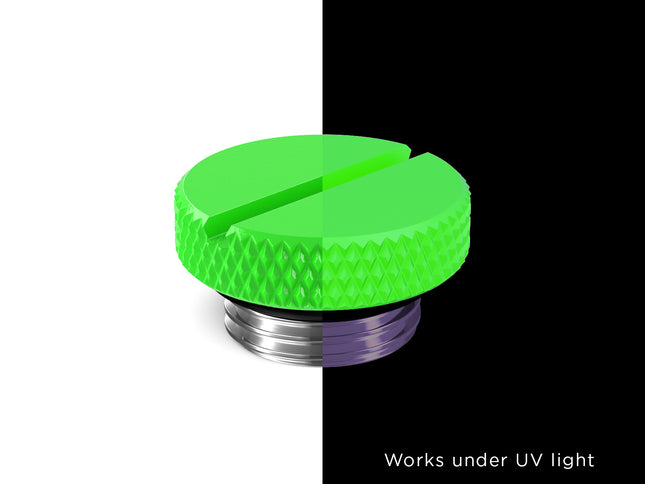 PrimoChill G 1/4in. SX Knurled Slotted Stop Fitting - PrimoChill - KEEPING IT COOL UV Green