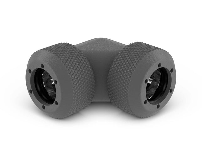 PrimoChill 1/2in. Rigid RevolverSX 90 Degree Fitting Set - PrimoChill - KEEPING IT COOL TX Matte Gun Metal