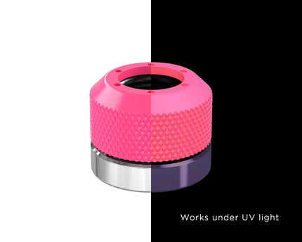 PrimoChill 1/2in. Rigid RevolverSX Series Coupler G 1/4 Fitting - PrimoChill - KEEPING IT COOL UV Pink