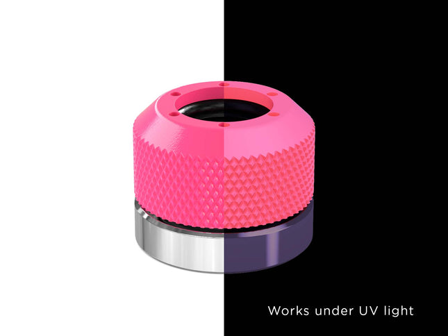 PrimoChill 1/2in. Rigid RevolverSX Series Coupler G 1/4 Fitting - PrimoChill - KEEPING IT COOL UV Pink