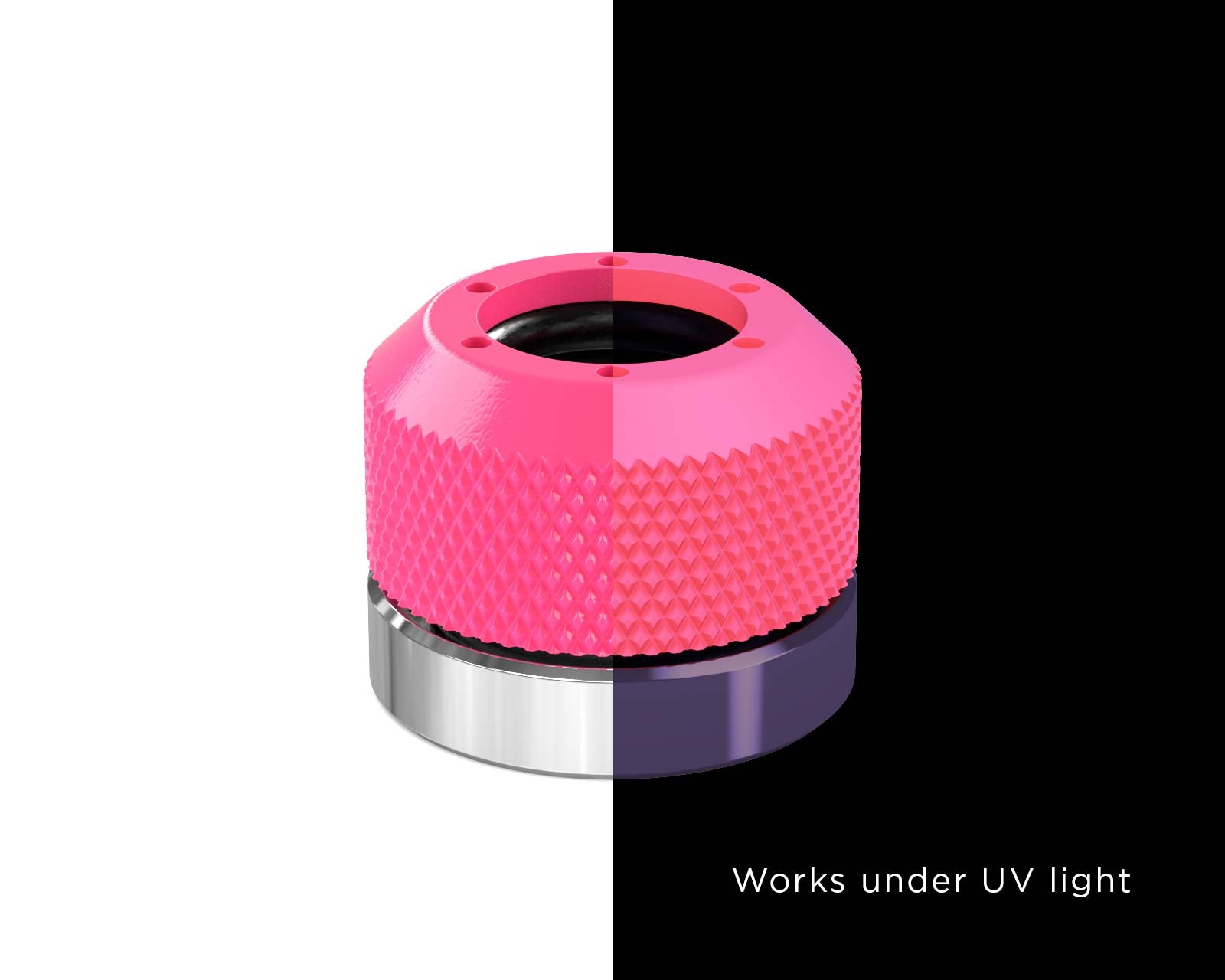 PrimoChill 1/2in. Rigid RevolverSX Series Coupler G 1/4 Fitting - PrimoChill - KEEPING IT COOL UV Pink