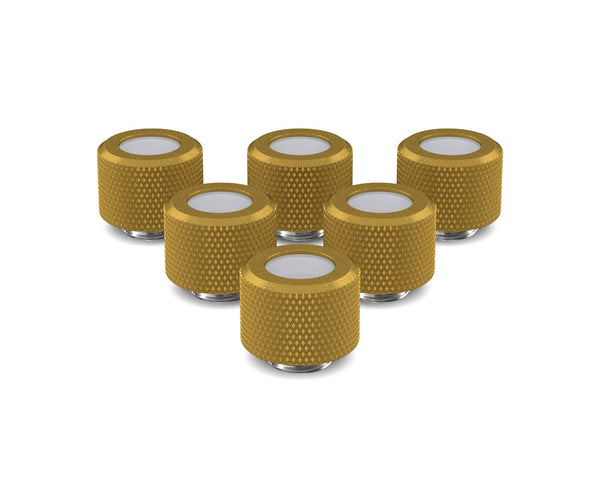 PrimoChill 12mm OD Rigid SX Fitting - 6 Pack - PrimoChill - KEEPING IT COOL Gold