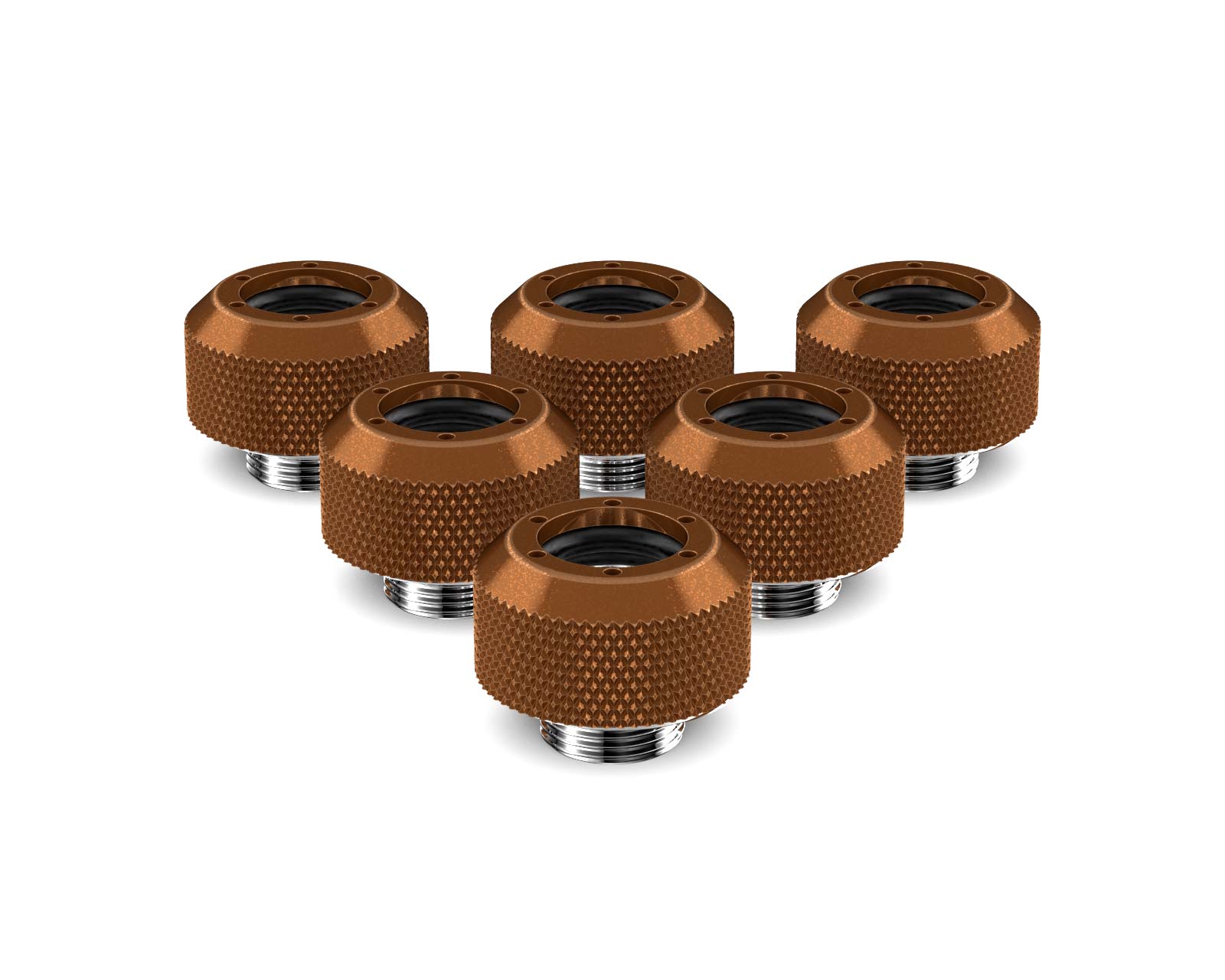 PrimoChill 1/2in. Rigid RevolverSX Series Fitting - 6 pack - PrimoChill - KEEPING IT COOL Copper