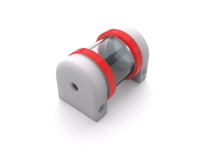 PrimoChill CTR Hard Mount Phase II Reservoir - White POM - 80mm - PrimoChill - KEEPING IT COOL UV Red