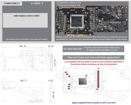 Bykski Metal/POM GPU Water Block and Backplate For AMD Radeon Instinct MI50 (A-MI50-X)