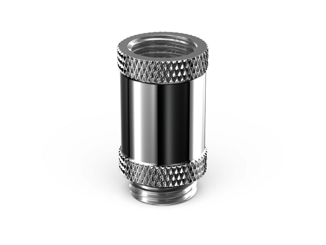 PrimoChill Male to Female G 1/4in. 25mm SX Extension Coupler - PrimoChill - KEEPING IT COOL Silver Nickel