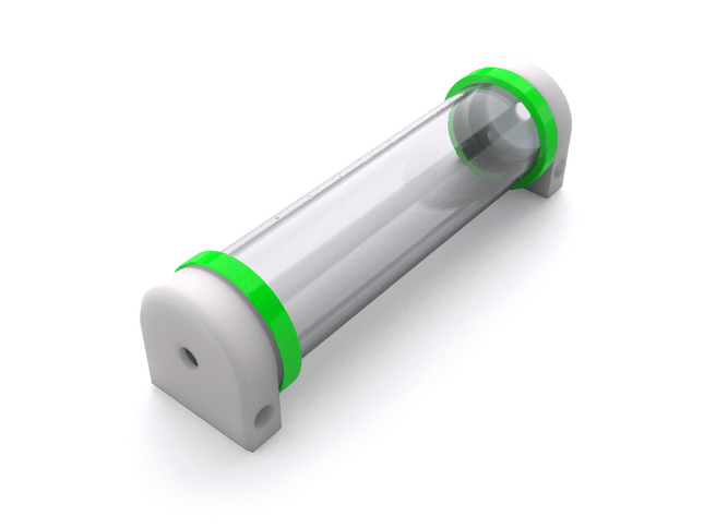 PrimoChill CTR Hard Mount Phase II Reservoir - White POM – 240mm - PrimoChill - KEEPING IT COOL UV Green