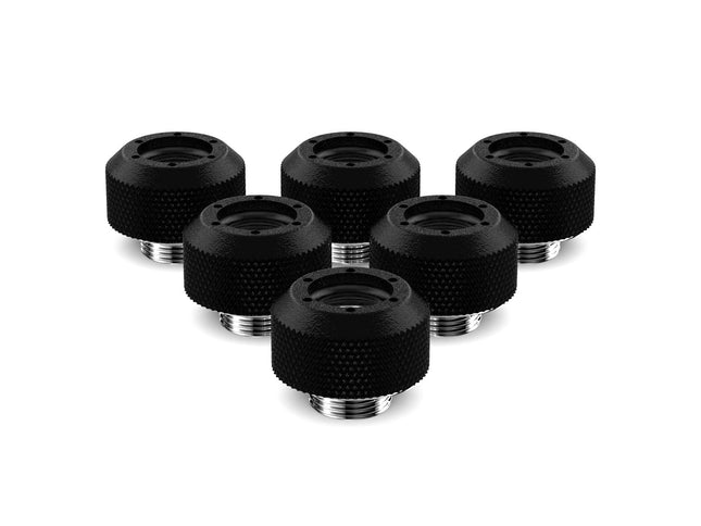 PrimoChill 1/2in. Rigid RevolverSX Series Fitting - 6 pack - PrimoChill - KEEPING IT COOL TX Matte Black