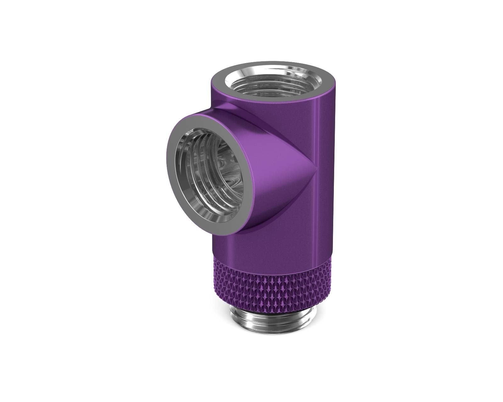 PrimoChill G 1/4in. Inline Rotary 3-Way SX Female T Adapter - PrimoChill - KEEPING IT COOL Candy Purple