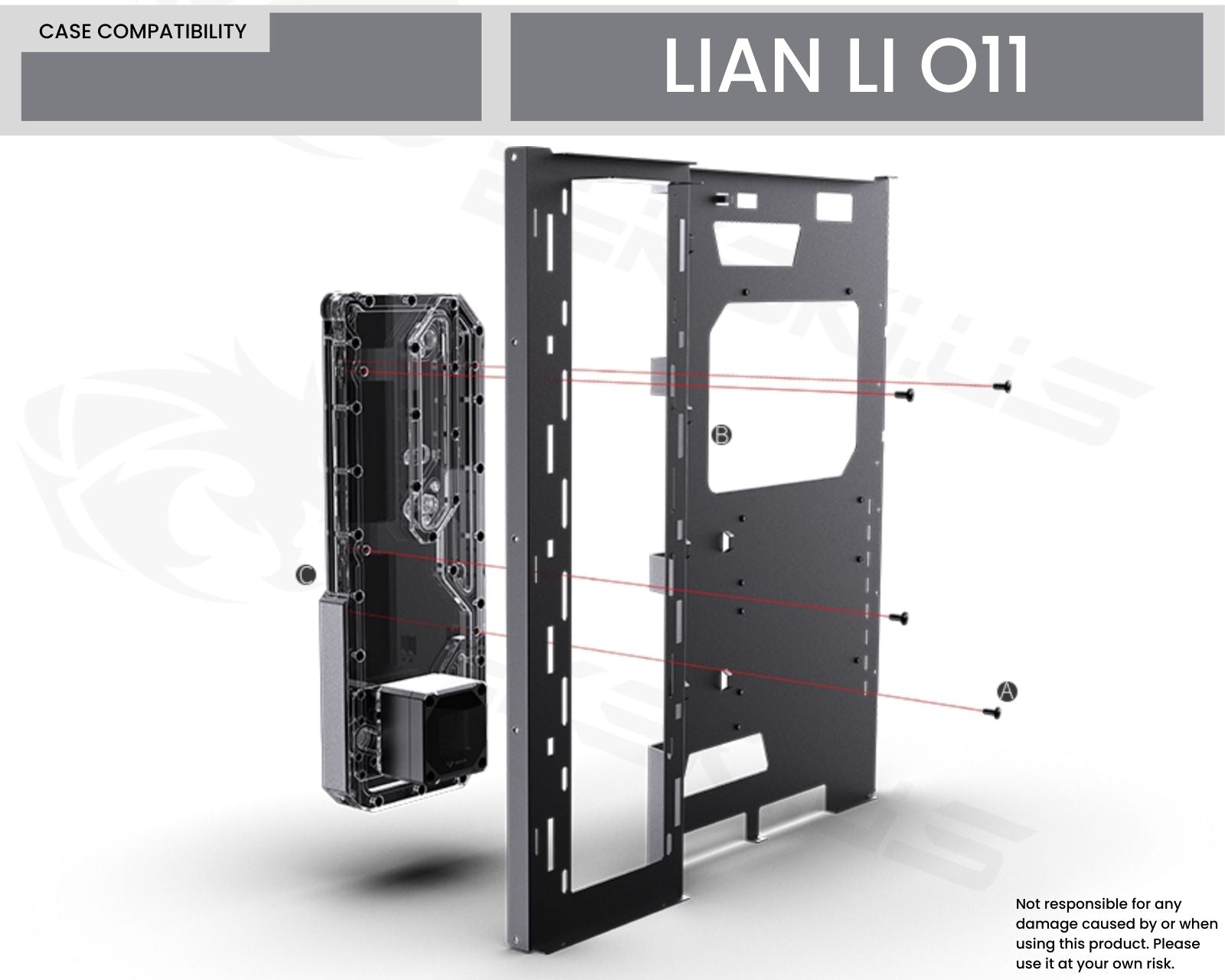 Granzon Distro Plate For LIAN LI 011 PMMA w/ 5v Addressable RGB(RBW) (GC-LAN-O11-D360)