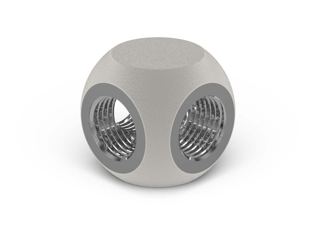 PrimoChill G 1/4in. 3-Way SX Female T Adapter - PrimoChill - KEEPING IT COOL TX Matte Silver