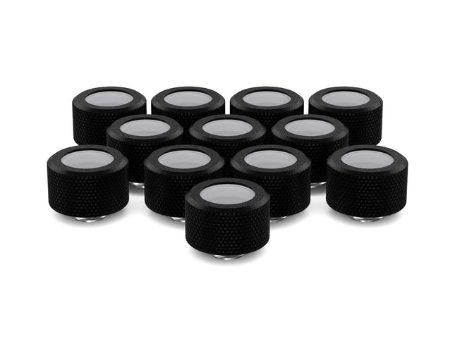PrimoChill 16mm OD Rigid SX Fitting - 12 Pack - PrimoChill - KEEPING IT COOL TX Matte Black
