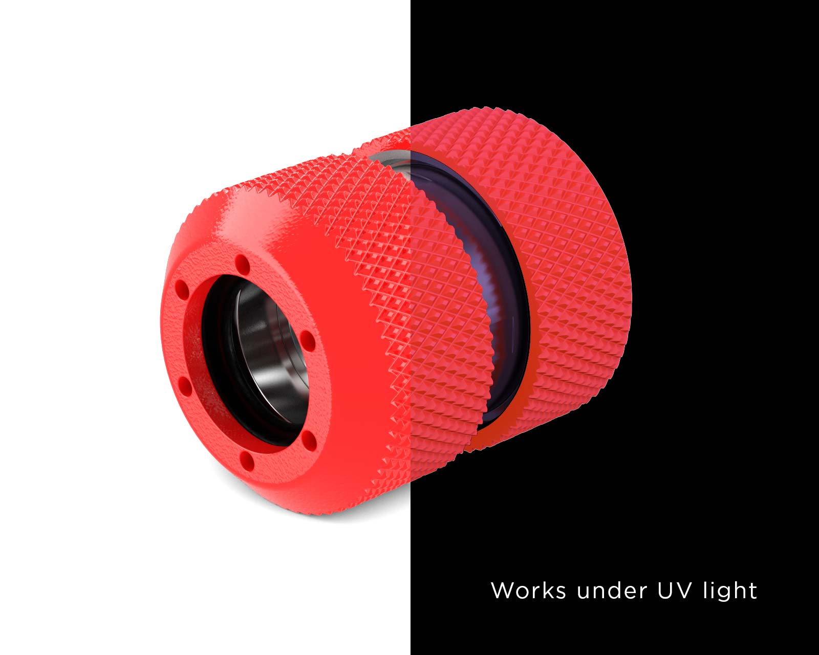 PrimoChill 1/2in. Rigid RevolverSX Series Coupler Fitting - PrimoChill - KEEPING IT COOL UV Red