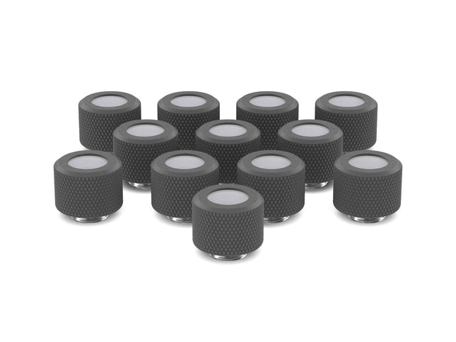 PrimoChill 12mm OD Rigid SX Fitting - 12 Pack - PrimoChill - KEEPING IT COOL TX Matte Gun Metal