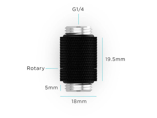 BSTOCK:PrimoChill Dual Male G 1/4in. SX Rotary Extension Coupler