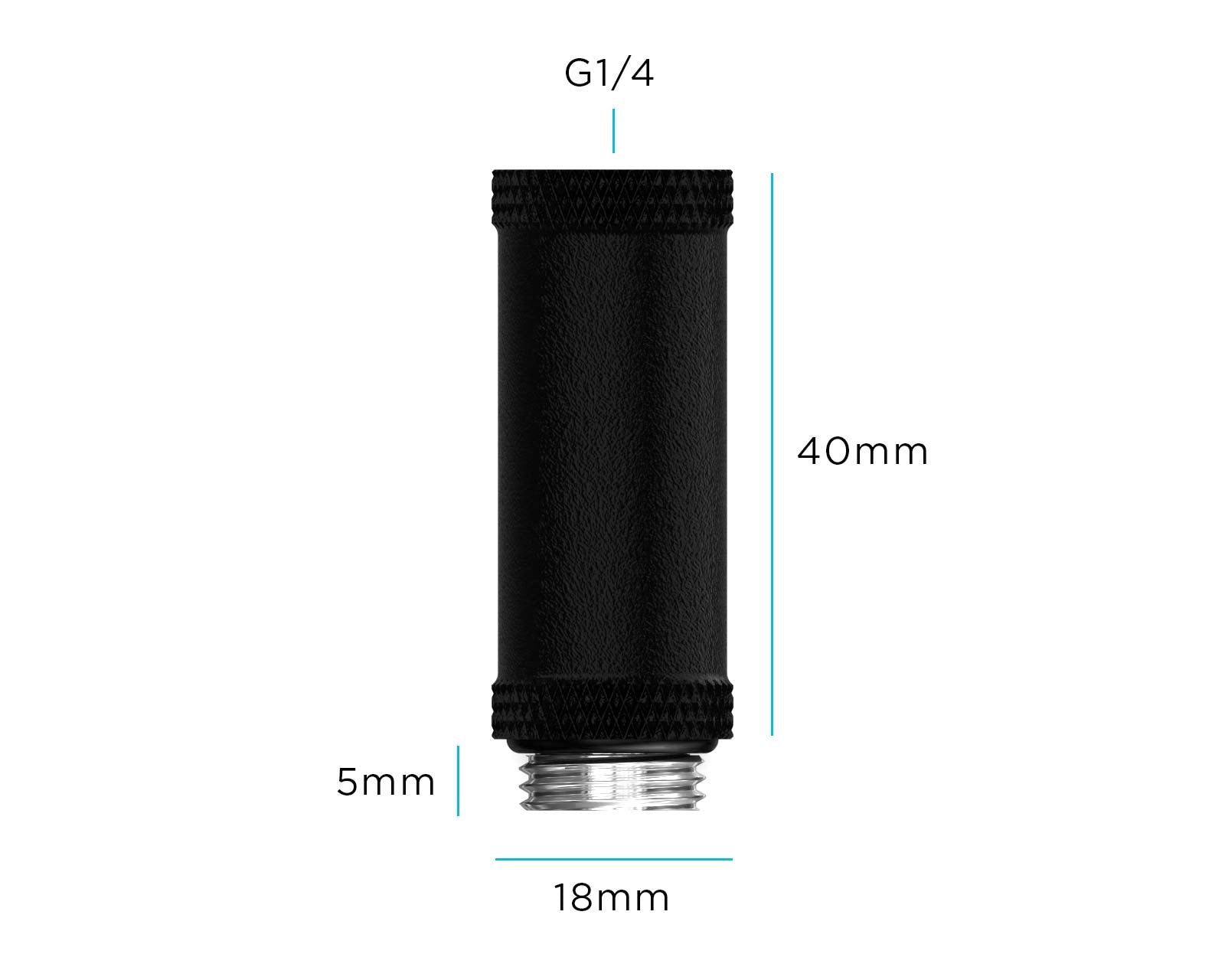 BSTOCK:PrimoChill Male to Female G 1/4in. 40mm SX Extension Coupler - UV Red