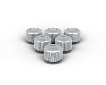 PrimoChill 16mm OD Rigid SX Fitting - 6 Pack - PrimoChill - KEEPING IT COOL Silver