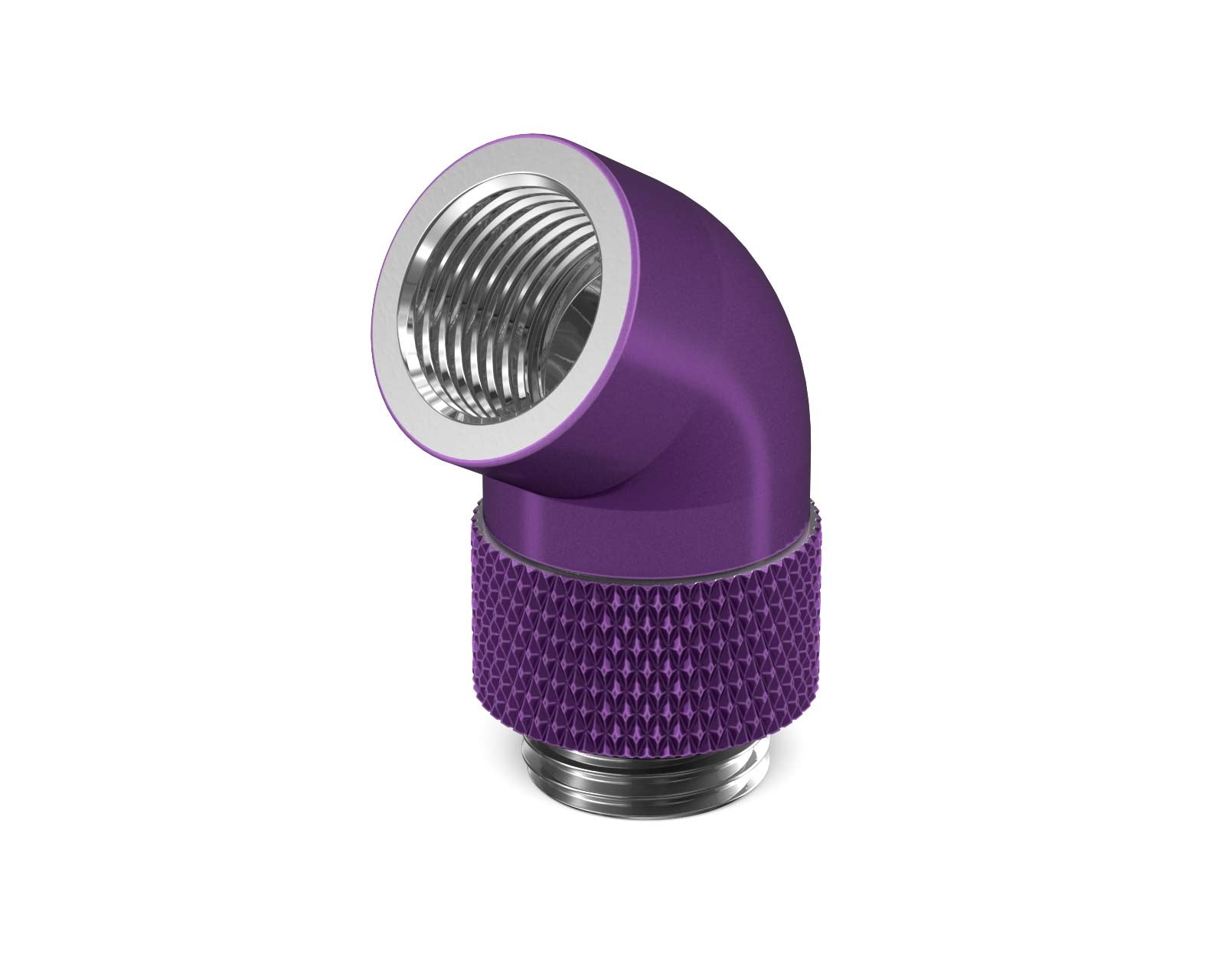 PrimoChill Male to Female G 1/4in. 60 Degree SX Rotary Elbow Fitting - PrimoChill - KEEPING IT COOL Candy Purple