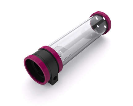 PrimoChill CTR SFF Phase II High Flow D5 Enabled Reservoir System - Black POM - 240mm - PrimoChill - KEEPING IT COOL Magenta
