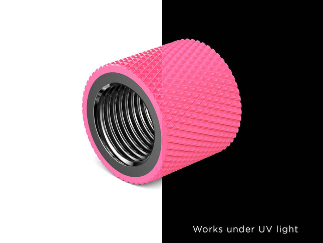 PrimoChill Dual Female G 1/4in. Straight SX Extension Coupler - PrimoChill - KEEPING IT COOL UV Pink
