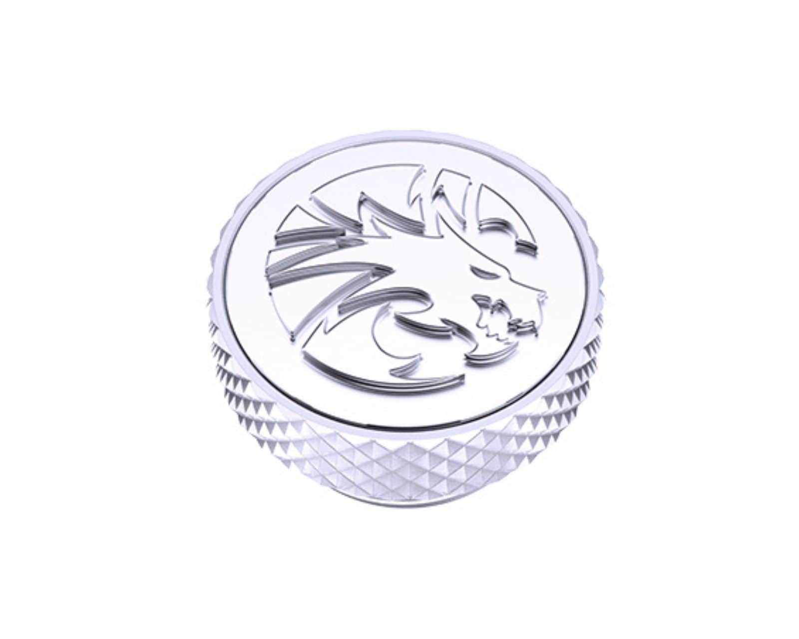 Bykski G 1/4in. Knurled Dragon Logo Stop Plug (B-PD5-DG) - PrimoChill - KEEPING IT COOL White