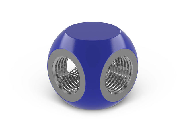 PrimoChill G 1/4in. 3-Way SX Female T Adapter - PrimoChill - KEEPING IT COOL True Blue
