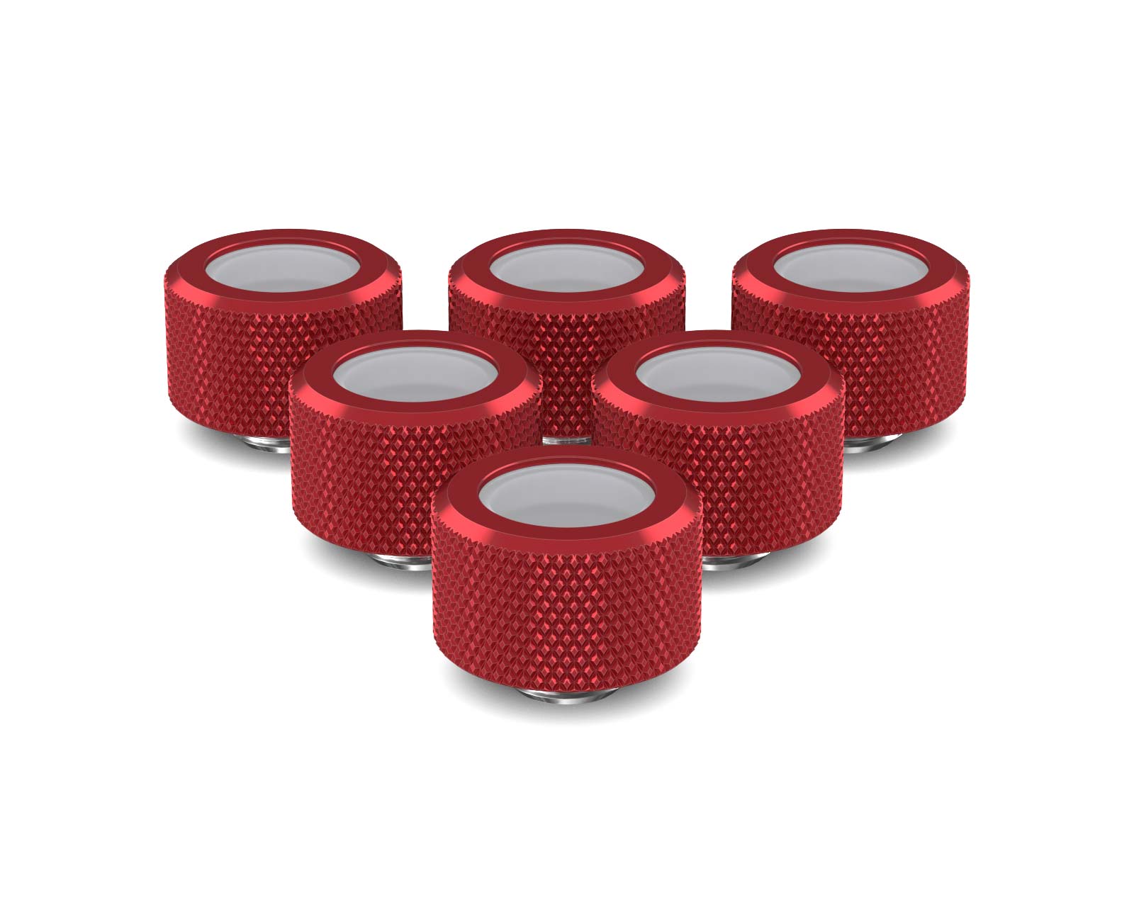 PrimoChill 16mm OD Rigid SX Fitting - 6 Pack - PrimoChill - KEEPING IT COOL Candy Red