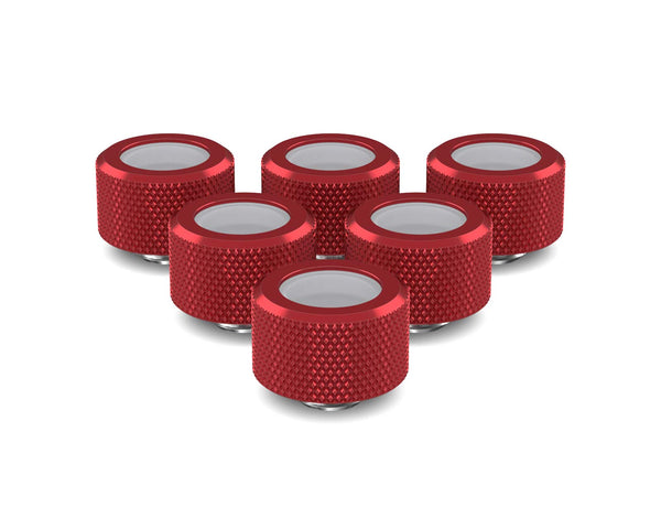 PrimoChill 16mm OD Rigid SX Fitting - 6 Pack - PrimoChill - KEEPING IT COOL Candy Red