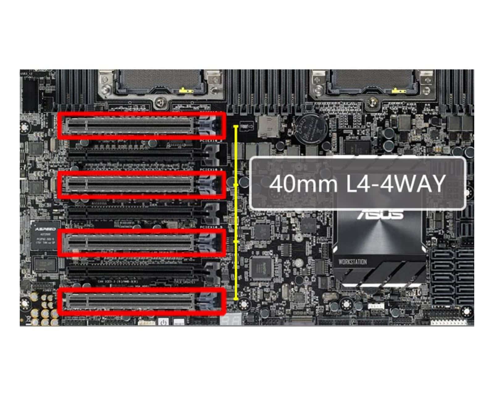 Bykski Quad GPU 40mm SLI/CF Connection Bridge Module Version 3 - Frosted (L4-4WAY)