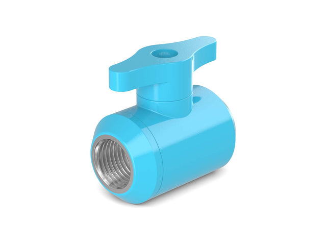 PrimoChill Female to Female G 1/4 Drain Ball Valve - PrimoChill - KEEPING IT COOL Sky Blue