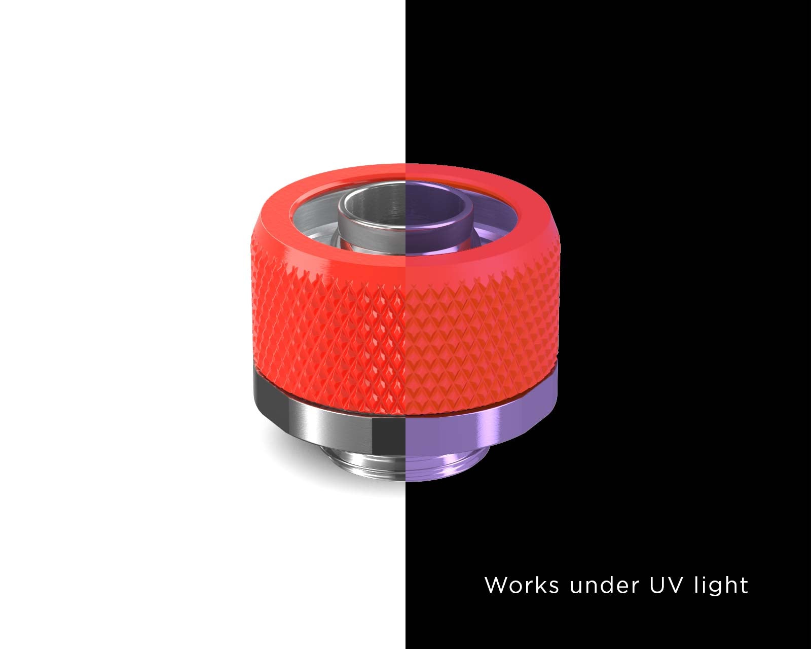 USED:PrimoChill 3/8in. x 5/8in FlexSX Series Compression Fitting - UV Red - PrimoChill - KEEPING IT COOL