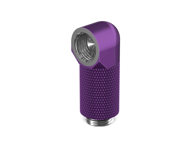 PrimoChill Male to Female G 1/4in. 90 Degree SX Rotary 25mm Extension Elbow Fitting - PrimoChill - KEEPING IT COOL Candy Purple